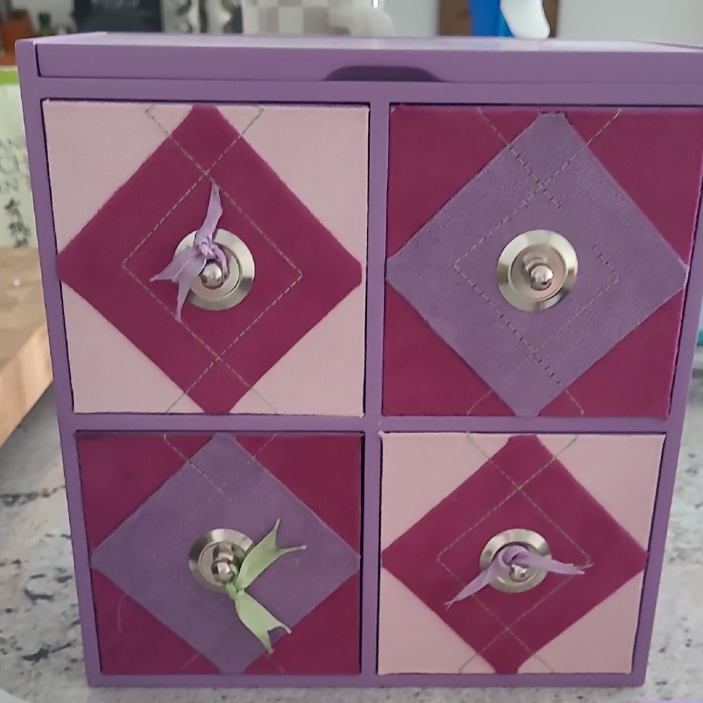 Purple and Pink Mini Drawer Organizer